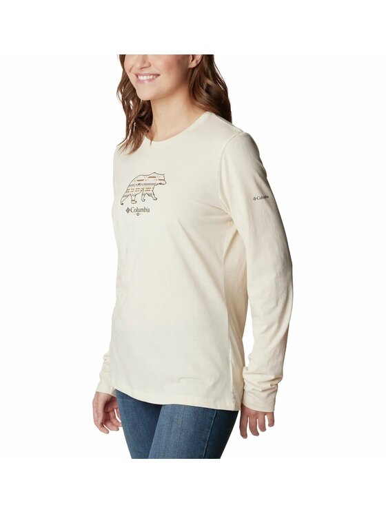 Columbia Columbia T-Shirt 196000 Beżowy Regular Fit