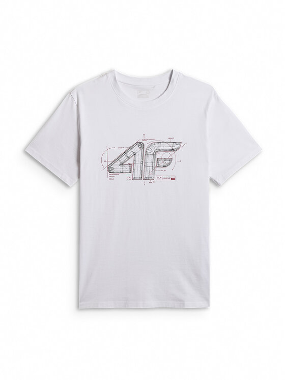 4F 4F T-Shirt COMMERCIAL 12 Biały Regular Fit