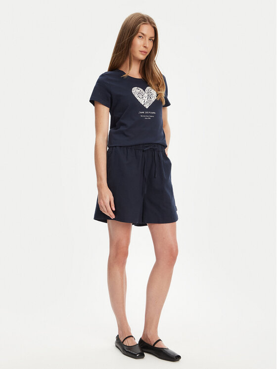 Mustang Mustang T-Shirt Alma 1016156 Dunkelblau Regular Fit