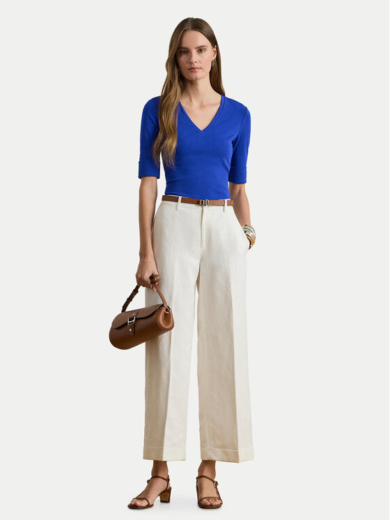 LAUREN RALPH LAUREN LAUREN RALPH LAUREN Bluzka 200815843012 Niebieski Slim Fit
