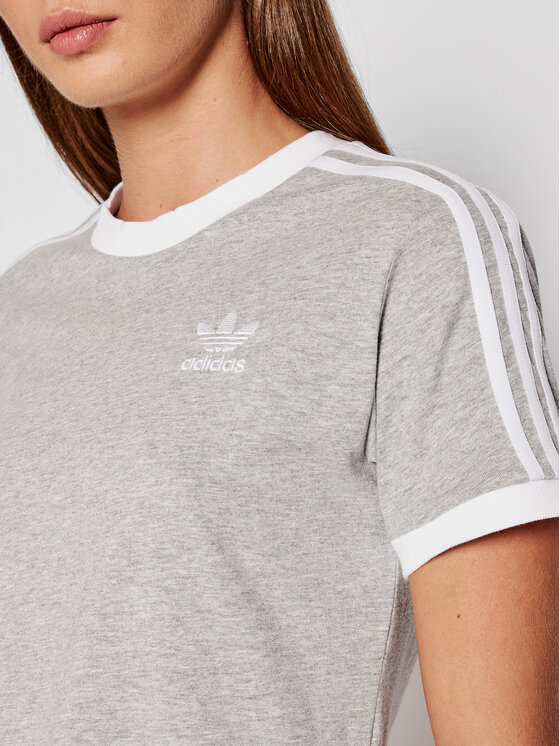 adidas T Shirt adicolor Classics 3 Stripes H33576 Grau Standard Fit Modivo