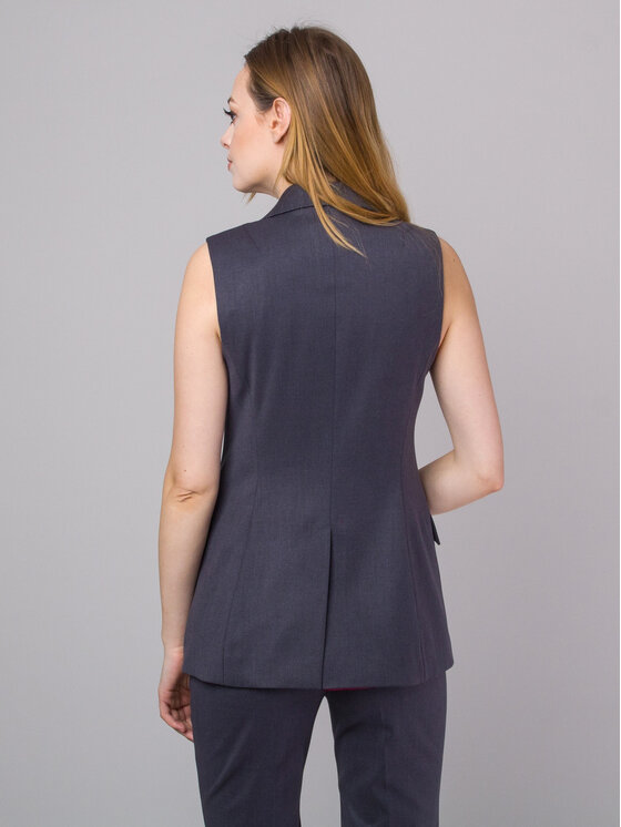 Willsoor Willsoor Kamizelka 67332 Szary Regular Fit