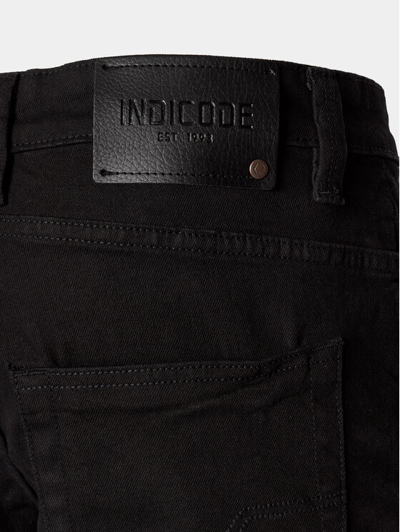 INDICODE Szorty jeansowe Kaden Holes 70-104 Czarny Regular