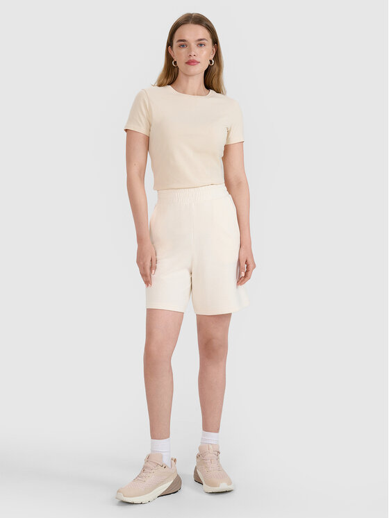 4F 4F Szorty sportowe MIDSHOP TEXTILE Biały Regular Fit