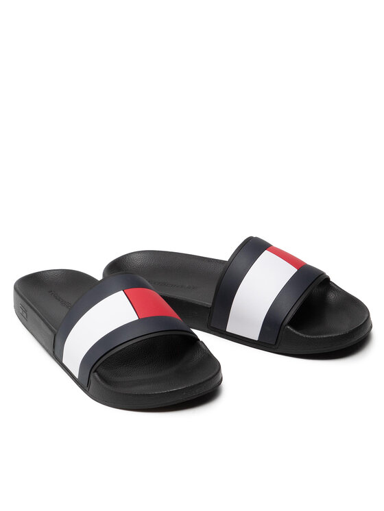Tommy Hilfiger Tommy Hilfiger Iešļūcenes Rubber Th Flag Pool Slide FM0FM04263 Melns