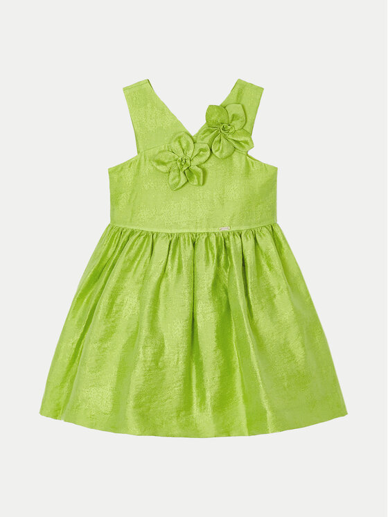 Mayoral Mayoral Elegantna haljina 3916 Zelena Regular Fit