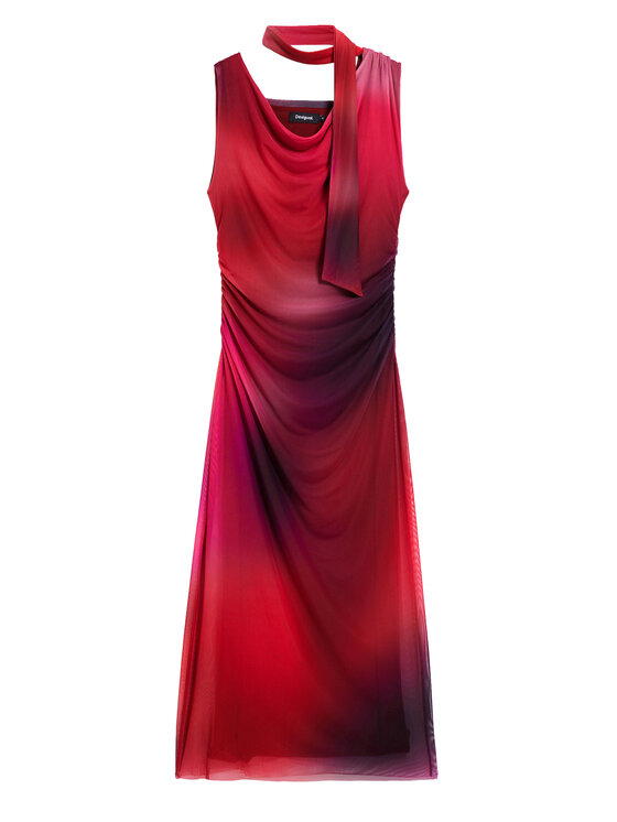 Desigual Desigual Coctailkleid Maine 26SWVK19 Rot Slim Fit