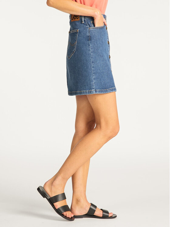 Lee Lee Gonna di jeans A Line L38NMG44 112108286 Blu scuro Regular Fit