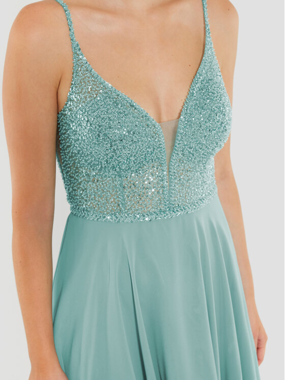 Swing Swing Sukienka koktajlowa 5AE19300 Zielony Regular Fit