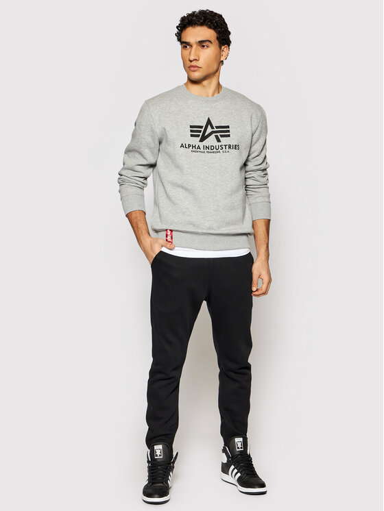 Alpha Industries Alpha Industries Суитшърт Basic Sweater 178302 Сив Regular Fit