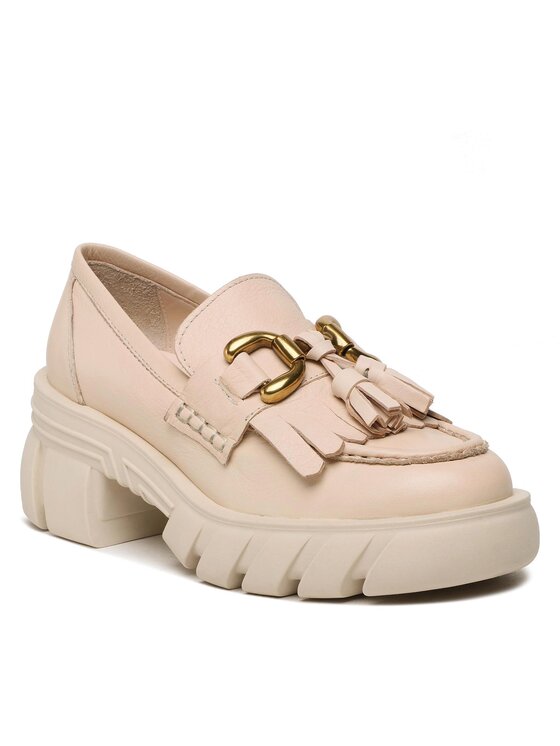 Badura Badura Loafersy PALMI-23SS11171 Beżowy