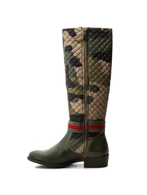 Desigual Desigual Čizme ispod koljena Amazona Militar 17WSTLC4 Zelena