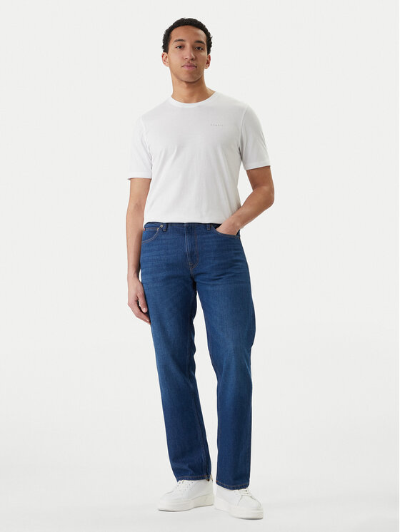 Bugatti Bugatti Tričko 8350-95040 Biela Slim Fit