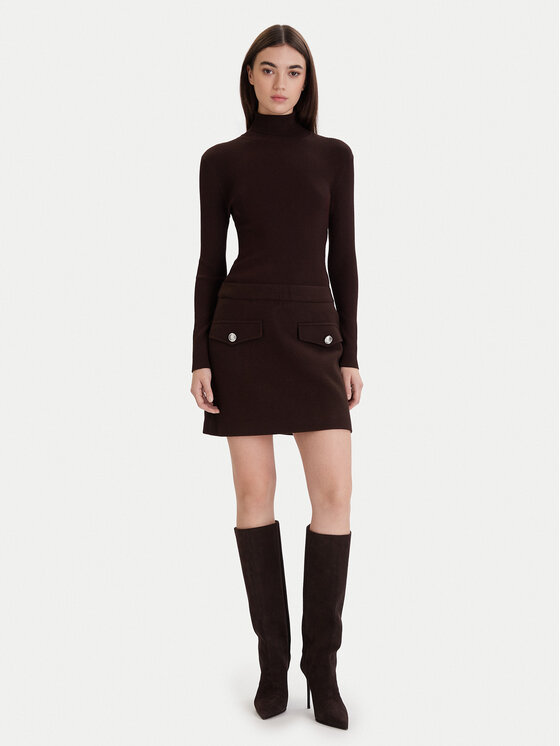 Morgan Morgan Džemper haljina 242-REGOYA Smeđa Slim Fit