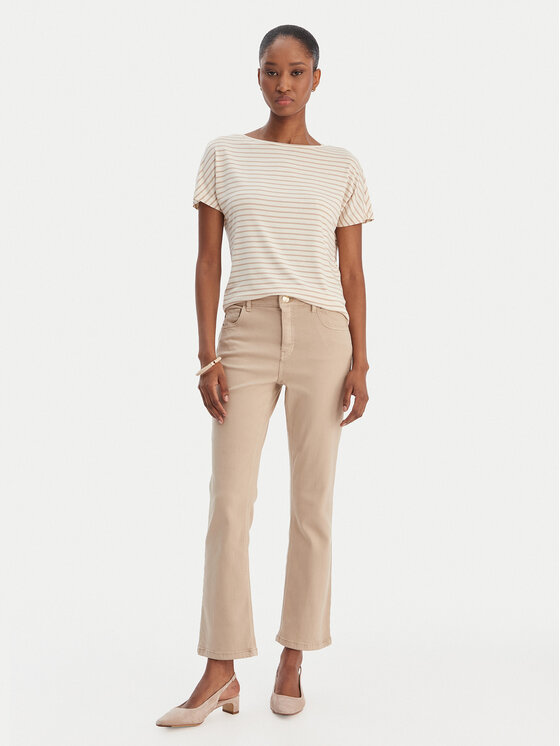 Marella Marella T-Shirt Emme by Marella Fervida 2615971021 Beżowy Regular Fit