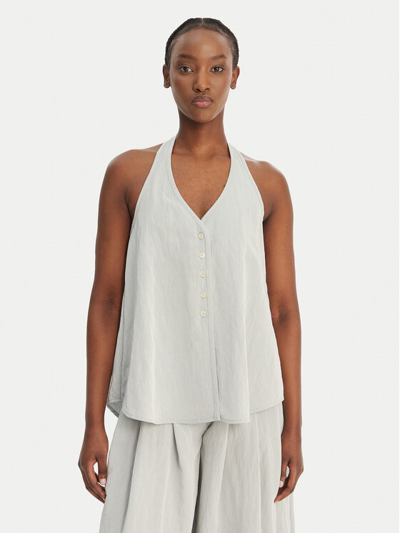 Eleh Eleh Bluză SS260092 Albastru celest Relaxed Fit