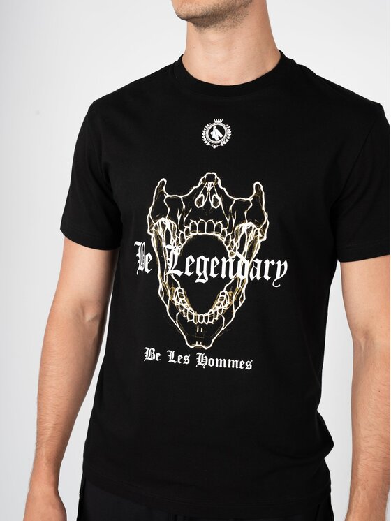 Les Hommes Les Hommes T-Shirt LBT1030700P Černá Regular Fit