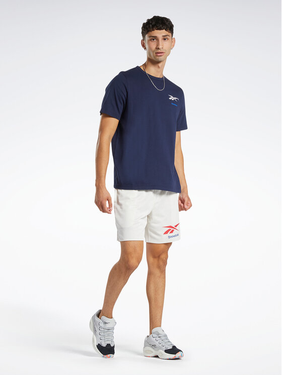 Reebok Reebok Тишърт Reebok Basketball Court Top T-Shirt HM6239 Син Relaxed Fit
