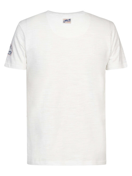 Petrol Industries Petrol Industries T-shirt M-1030-TSR626 Bijela Regular Fit
