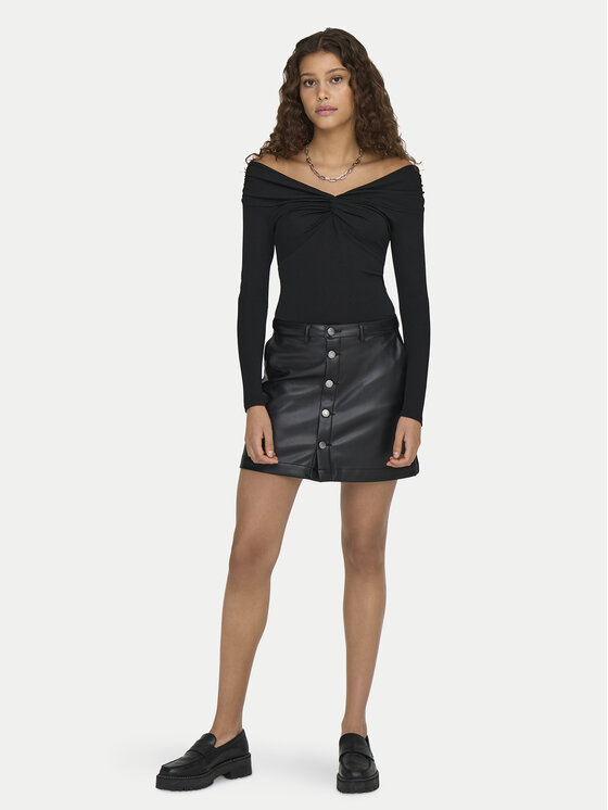 ONLY ONLY Μπλουζάκι Queen 15331413 Μαύρο Slim Fit