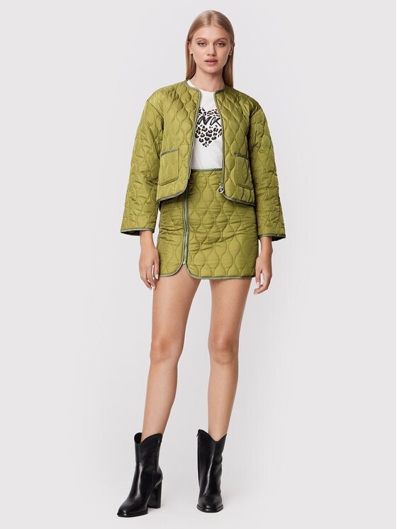 PINKO Pinko Demisezoninė striukė Elvira 1G17Y4 Y828 Žalia Regular Fit