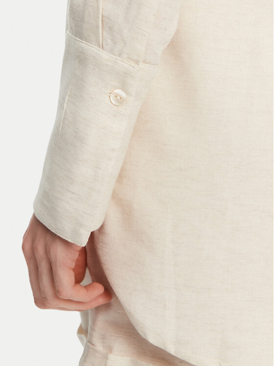 Selmark Selmark Krekla un auduma šortu komplekts BC176 Bēšs Relaxed Fit