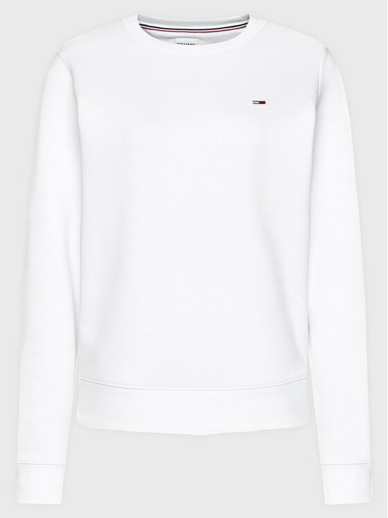 Tommy Jeans Sweatshirt Fleece DW0DW09227 Weiß Regular Fit | Modivo.de