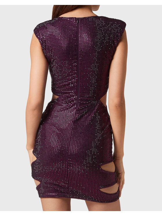 PHILIPP PLEIN PHILIPP PLEIN Sukienka koktajlowa 3747 Fioletowy