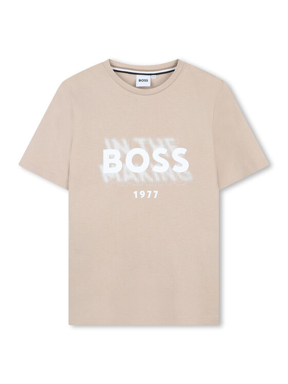 BOSS BOSS Tricou J52046 S Bej Regular Fit