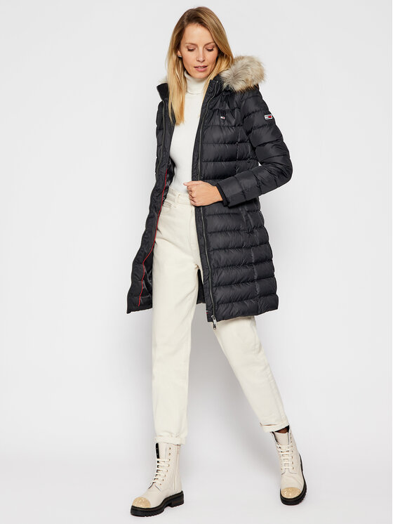 Tommy Jeans Tommy Jeans Kurtka zimowa Essential DW0DW09060 Czarny Regular Fit