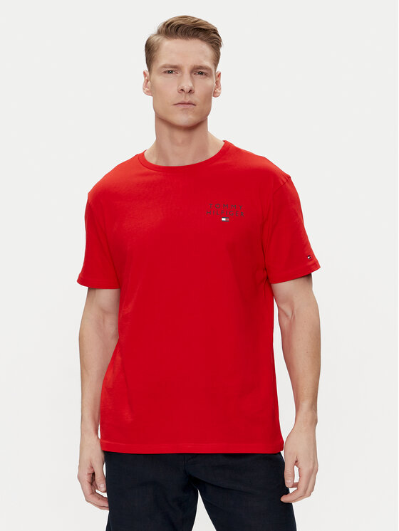 Férfi Póló Tommy Hilfiger, Méret: M, Piros, UM0UM02916