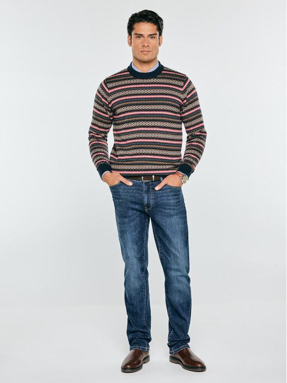 BIG STAR BIG STAR Sweter LARS Kolorowy Basic Fit