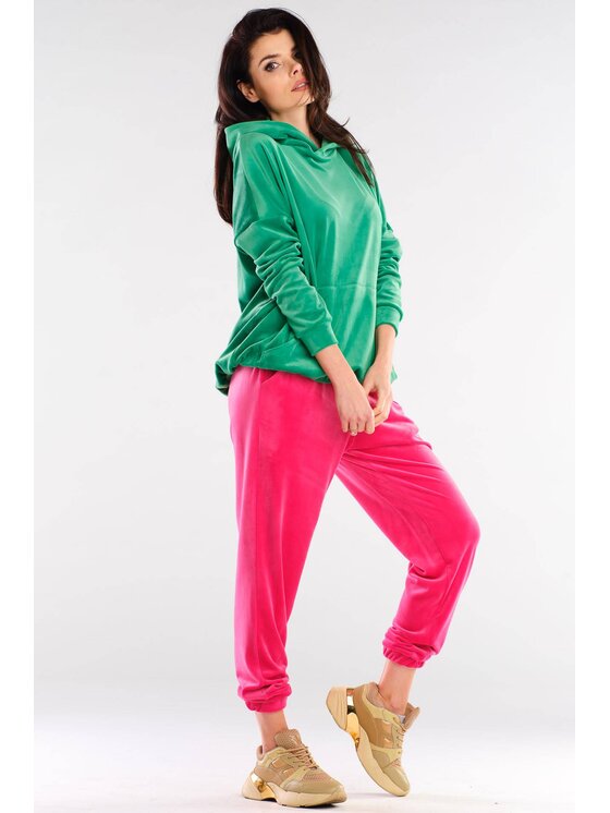 Awama Awama Bluza A420 Zielony Basic Fit