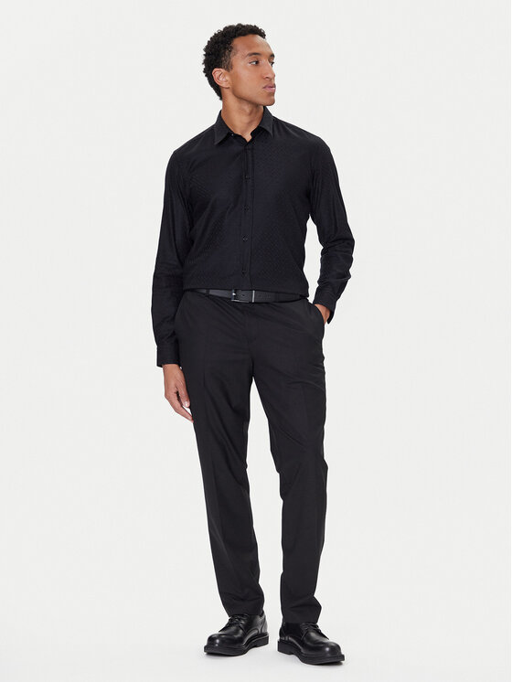 BOSS BOSS Ing C-Liam 50550657 Fekete Regular Fit