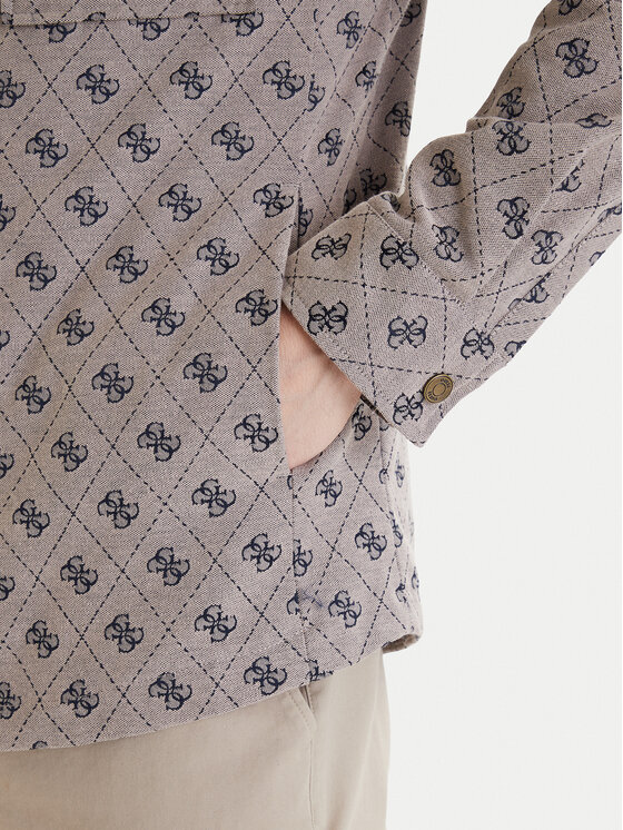 Guess Guess Μπουφάν μεταβατικό M6GL05 W1661 Μπεζ Classic Fit