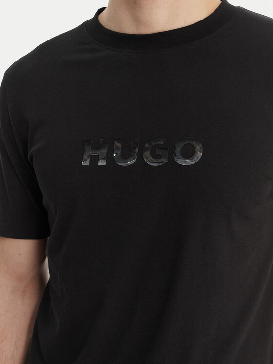 HUGO HUGO Marškinėliai Dumeo 50557437 Juoda Regular Fit