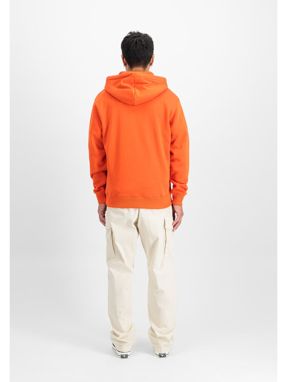 Alpha Industries Alpha Industries Bluza Basic Big Logo Hoodie Pomarańczowy Regular Fit