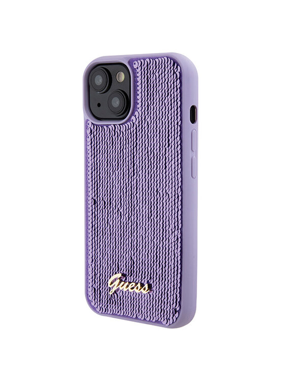 Guess Guess Etui na telefon iPhone 15 Fioletowy