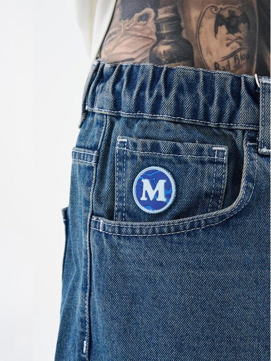 MyStars MyStars Szorty jeansowe Krótkie Spodenki Jeansowe Męskie Ciemne Niebieskie MyStars Blue Basic 34 Niebieski Loose Fit