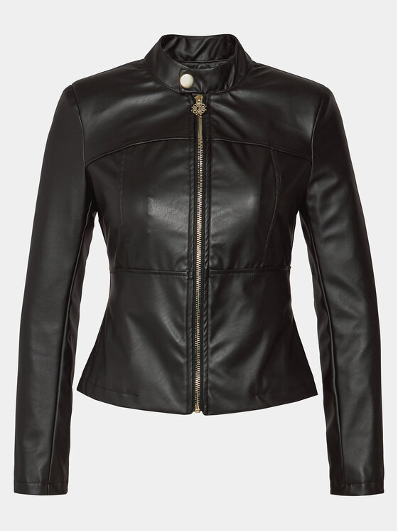 Rinascimento Rinascimento Tehisnahast jope CFC0117800003 Must Regular Fit