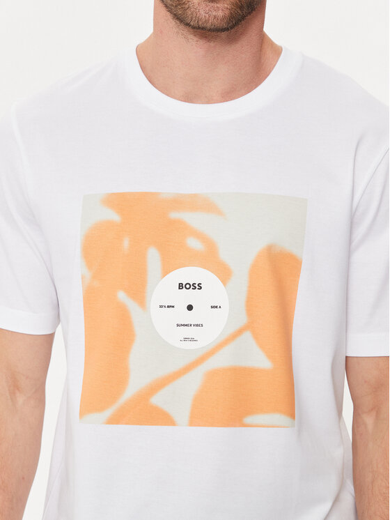 BOSS Boss T-särk Tiburt 388 50512132 Valge Regular Fit