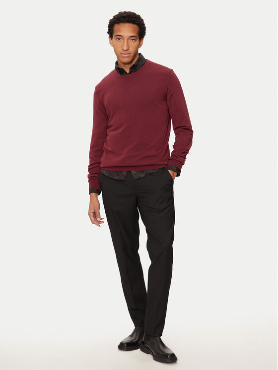 HUGO Hugo Sweter San Cedric-M1 50476832 Czerwony Regular Fit