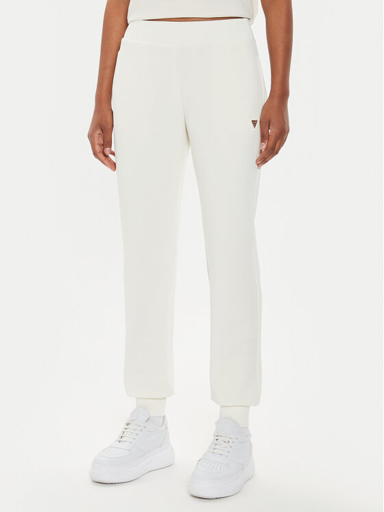 Guess Guess Teplákové kalhoty V4YB08 KCAY2 Écru Regular Fit