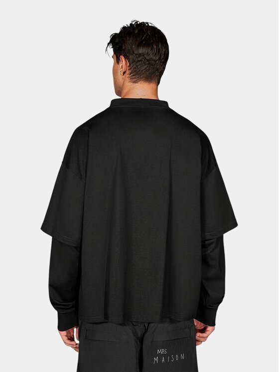 MADE BY SOCIETY MADE BY SOCIETY T-Shirt Layer Ego - T17756 Czarny Basic Fit