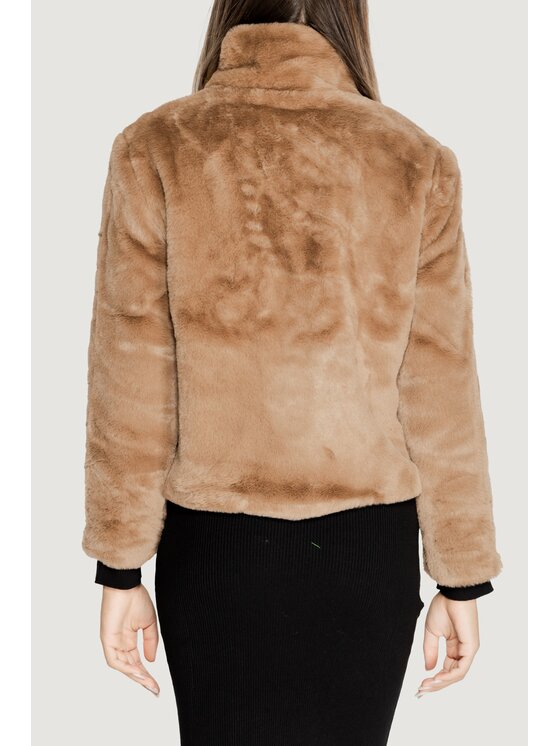 Jacqueline de Yong Jacqueline de Yong Cappotto Jdyesther Faux Fur Otw Qiq Marrone Slim Fit