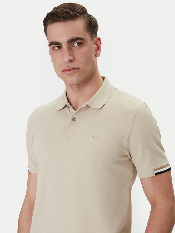 BOSS BOSS Polo Parlay 147 50467113 Beżowy Regular Fit