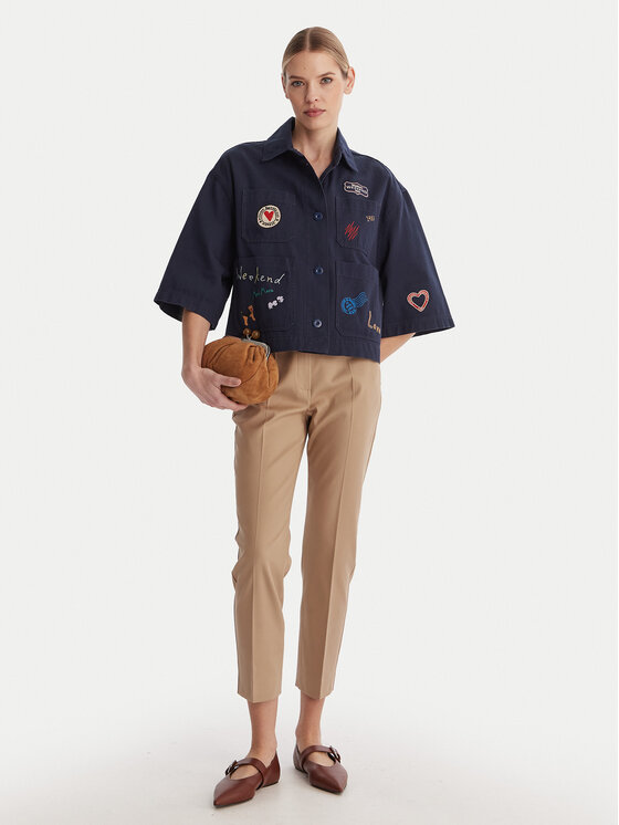 Weekend Max Mara Weekend Max Mara Hlače Vite 2615131031 Bež Slim Fit