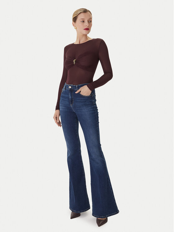 Elisabetta Franchi Elisabetta Franchi Body BO-016-57E2-V390 Vișiniu Slim Fit
