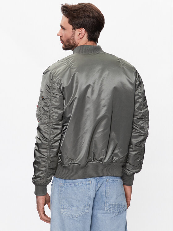 Alpha Industries Alpha Industries Kurtka bomber MA-1 191118 Szary Slim Fit