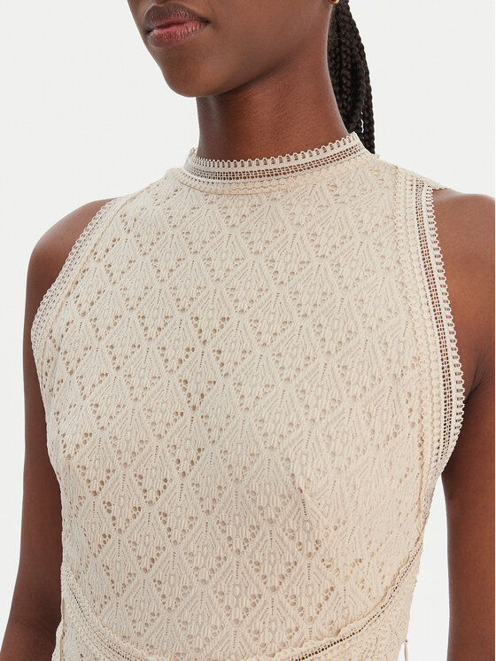 Guess Guess Kokteiļkleita W6GK16 K2953 Bēšs Slim Fit